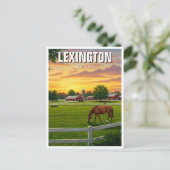 Carte Postale Ferme Cheval Lexington Kentucky (Debout devant)