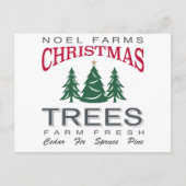 CARTE POSTALE FERME D'ARBRES DE NOËL (Devant)