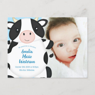 Carte Postale Ferme de Baby showers de vache