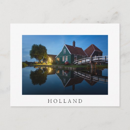 Carte Postale Ferme de fromage à twilight en Hollande (Devant)