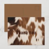 Carte Postale Ferme de Ranch Occidental Rustique Cow-boy Bovins (Devant / Derrière)