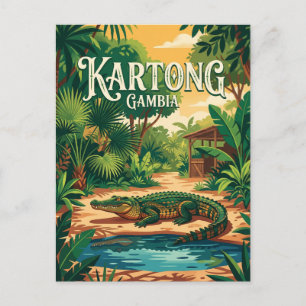 Carte Postale Ferme de reptiles, Kartong Gambie