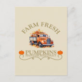 Carte Postale Ferme d'eau douce citrouilles feuilles automne aut (Devant)