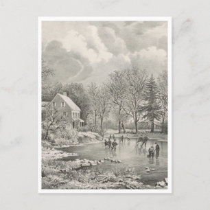 Carte Postale Ferme d'hiver