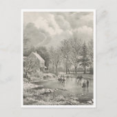 Carte Postale Ferme d'hiver (Devant)