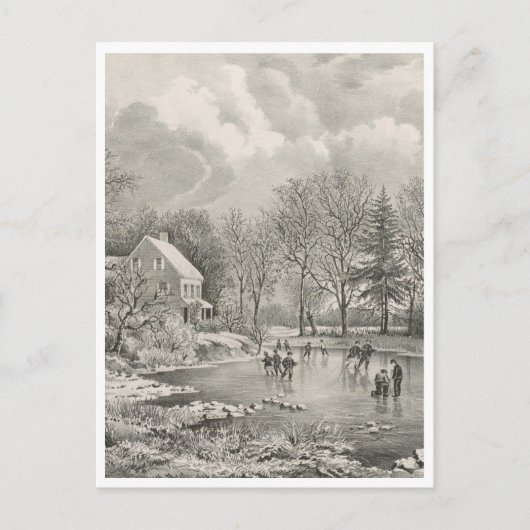 Carte Postale Ferme d'hiver (Devant)