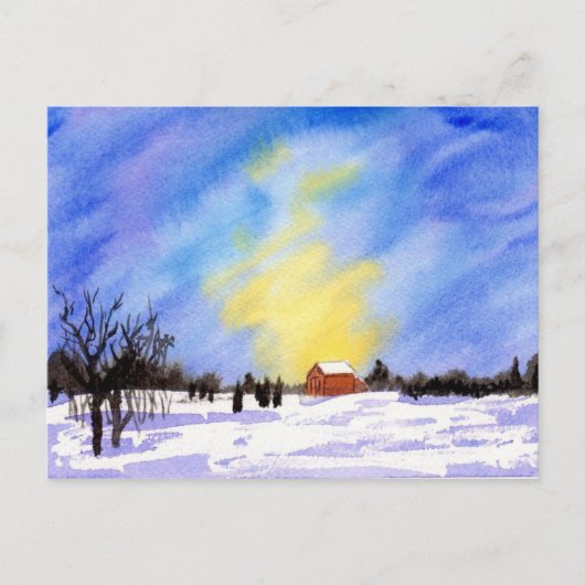 Carte Postale Ferme d'hiver (Devant)