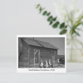 Carte Postale Ferme du Dakota du Nord, années 1930 (Debout devant)