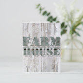 Carte Postale ferme en bois blanc de l'ouest (Debout devant)