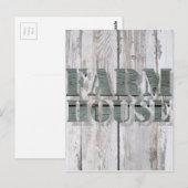 Carte Postale ferme en bois blanc de l'ouest (Devant / Derrière)