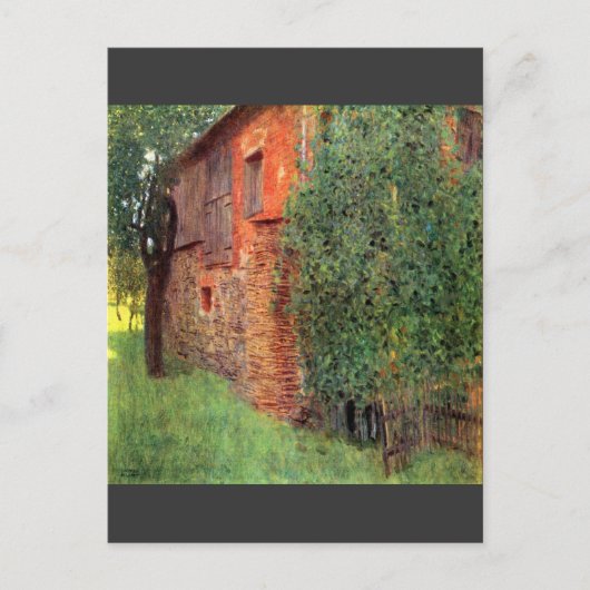 Carte Postale Ferme en Chambre à Attersee par Gustav Klimt (Devant)
