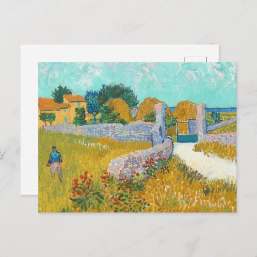 Carte Postale Ferme en Provence par van Gogh : (Devant / Derrière)