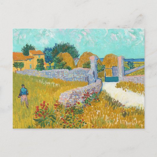 Carte Postale Ferme en Provence par van Gogh : (Devant)