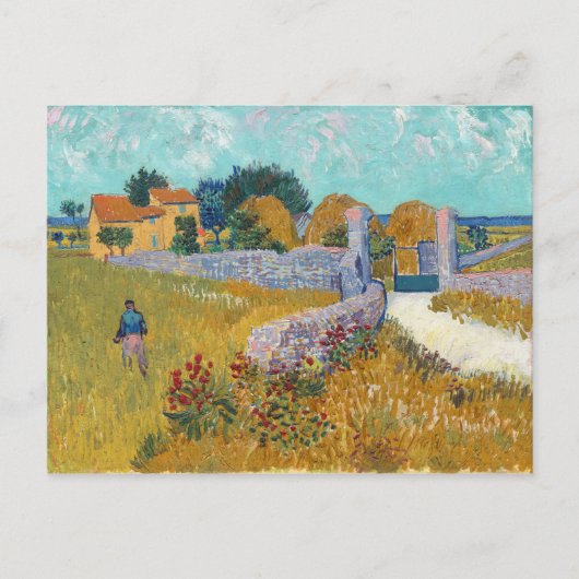 Carte Postale Ferme en Provence par Vincent van Gogh (1888) (Devant)