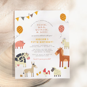 Carte Postale Ferme Groin Bêlement Coin-coin Meuh Animaux de la