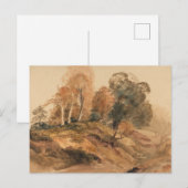 Carte Postale Ferme moderne Automne Automne Paysage Peinture (Devant / Derrière)