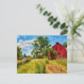 Carte Postale Ferme - Où vit l'agriculteur (Debout devant)