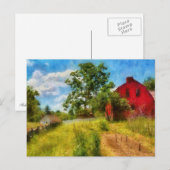 Carte Postale Ferme - Où vit l'agriculteur (Devant / Derrière)