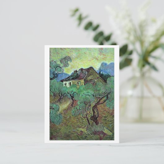 Carte Postale Ferme Parmi Oliviers Van Gogh Art (Debout devant)
