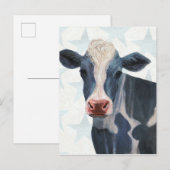 Carte Postale Ferme patriotique - Vache (Devant / Derrière)