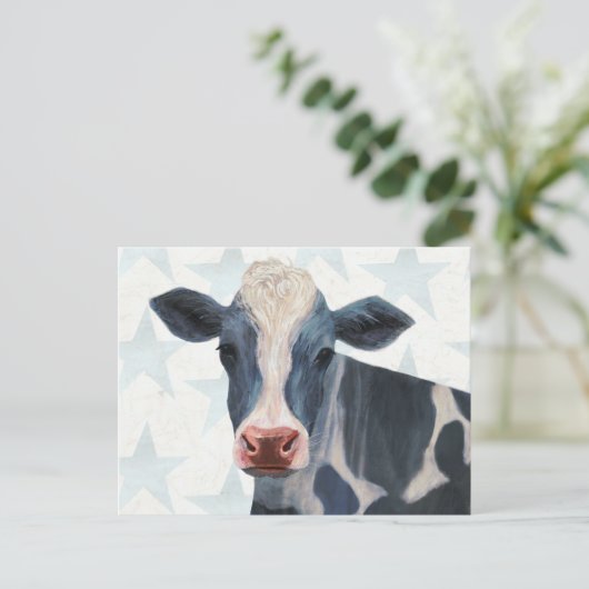 Carte Postale Ferme patriotique - Vache (Debout devant)