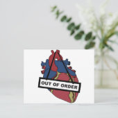 Carte Postale Fermé Pour Les Réparations (Debout devant)