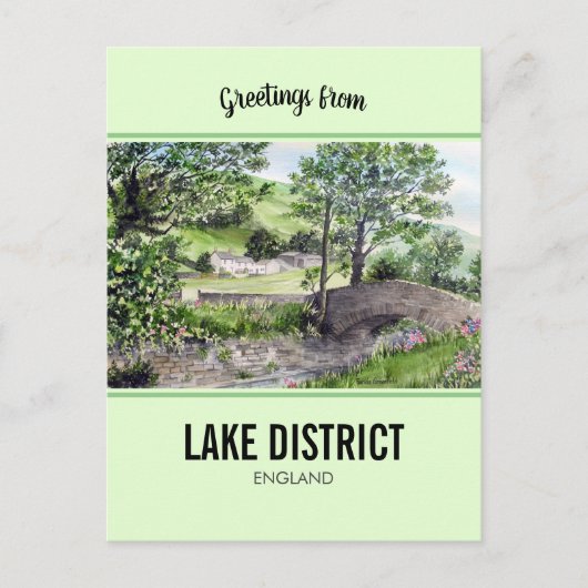 Carte Postale Ferme près de Thirlmere, Lake District, Angleterre (Devant)