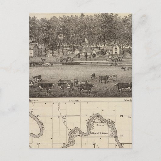 Carte Postale Ferme stock Riverside, NE de Concordia, Kansas (Devant)