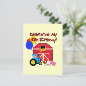 Carte Postale Ferme T-shirts et cadeaux pour le 3e anniversaire (Debout devant)
