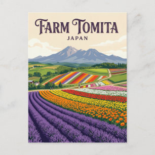 Carte Postale Ferme Tomita Japon