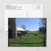 Carte Postale ferme verte (Devant / Derrière)
