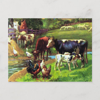 Carte Postale Ferme vintage