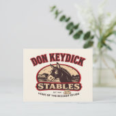 Carte Postale Ferme Vintage Don Keydick Stables (Debout devant)