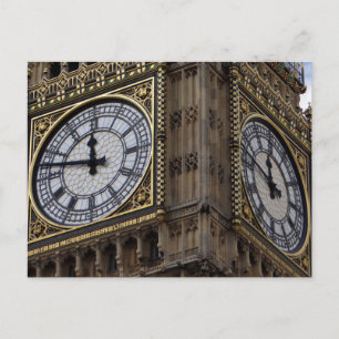 Carte Postale Fermer la tour de l'horloge Big Ben