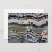 Carte Postale Fermer une dentelle argentée Onyx (Devant / Derrière)