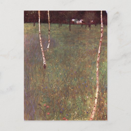 Carte Postale Fermes avec bouleaux (Devant)