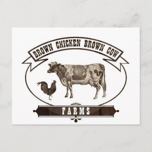 Carte Postale Fermes Brown de poulet Brown (Devant)