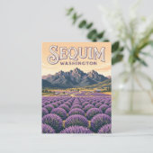 Carte Postale Fermes de lavande de Sequim Washington (Debout devant)