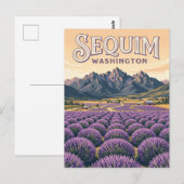 Carte Postale Fermes de lavande de Sequim Washington (Devant / Derrière)