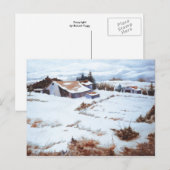 Carte postale "Fermes d'hiver" Road Country (Devant / Derrière)