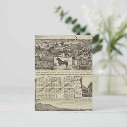 Carte Postale Fermes du Kansas (Debout devant)