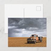 Carte Postale Fermes | Vieux camion en campagne (Devant / Derrière)