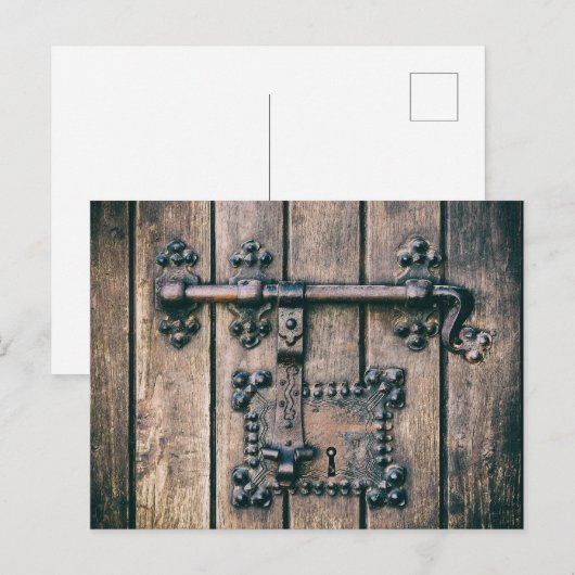 Carte Postale Fermeture de la porte de l'église Nossa Senhora da (Devant / Derrière)