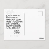 Carte Postale Fermeture De La Prison De Gorilla Pendant L'Abri E (Dos)