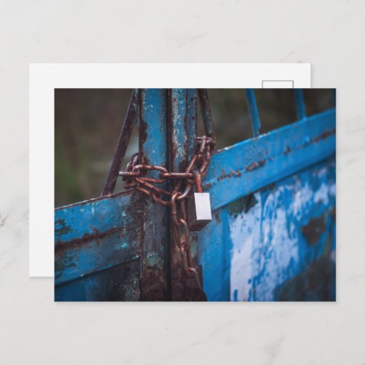 Carte Postale Fermeture de porte ancienne (Devant / Derrière)