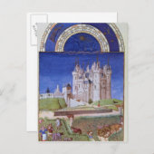 Carte Postale Fermeture de septembre : récolte de raisins (Devant / Derrière)