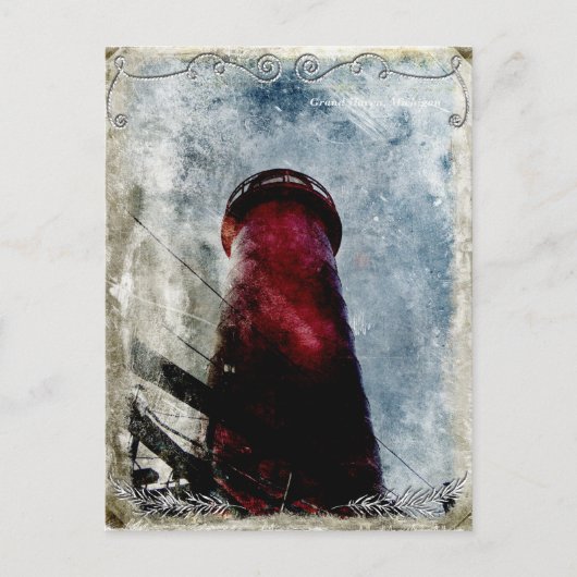 Carte Postale Fermeture du phare vintage (Devant)