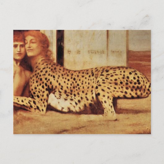 Carte Postale Fernand Khnopff - La tendresse du sphinx (Devant)