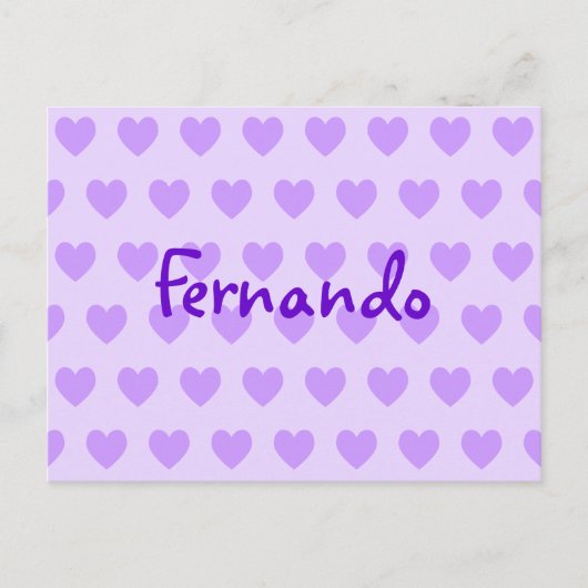 Carte Postale Fernando en violet (Devant)