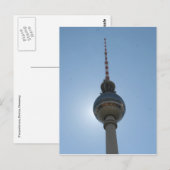 Carte Postale fernsehturm berlin bleu (Devant / Derrière)